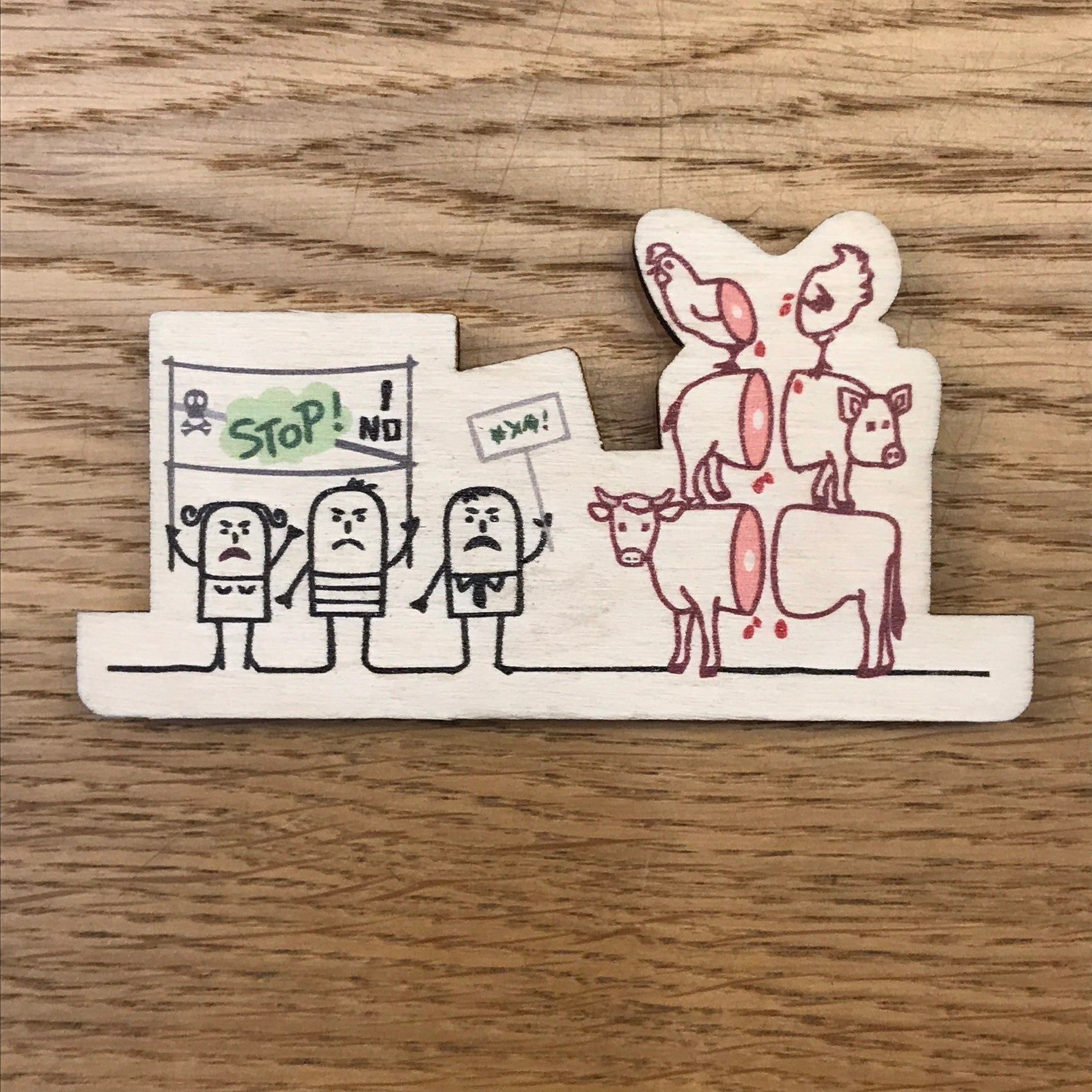 Wooden Magnet STOP