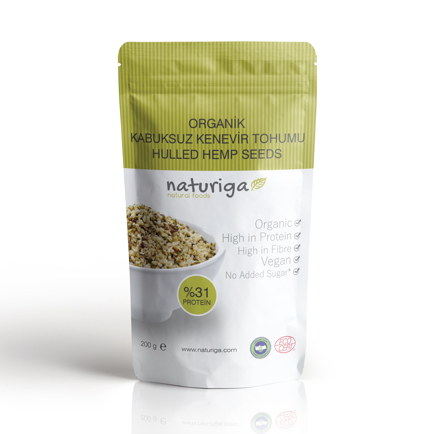 NATURIGA Organik Kabuksuz Kenevir Tohumu 200 g