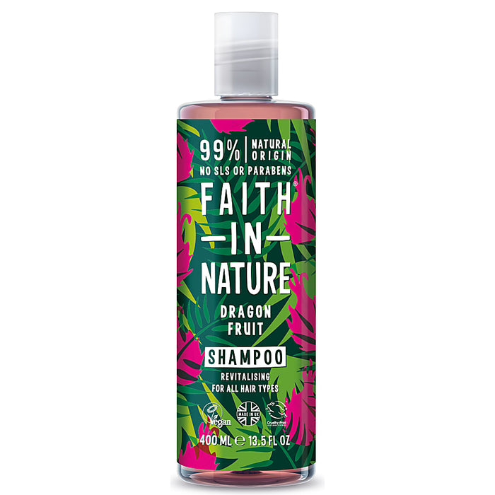 FAITH IN NATURE %99 Doğal İçerikli Canlandırıcı Şampuan 400 ml Tüm Saç Tipleri İçin Ejder Meyvesi