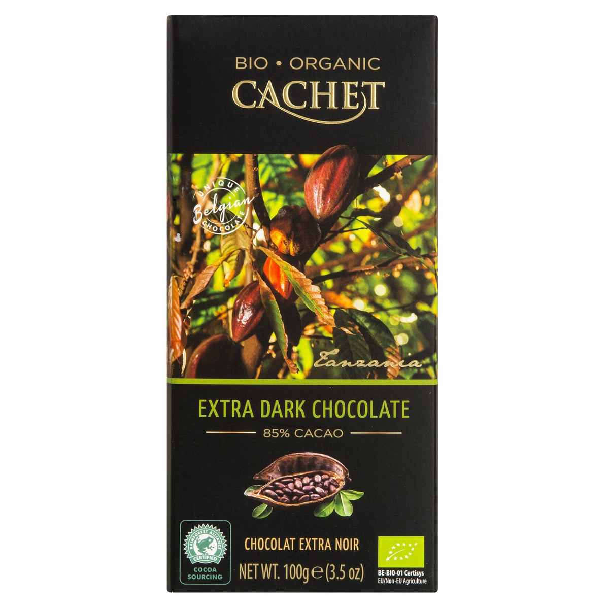 CACHET Organik Bitter Çikolata %85 90 gram