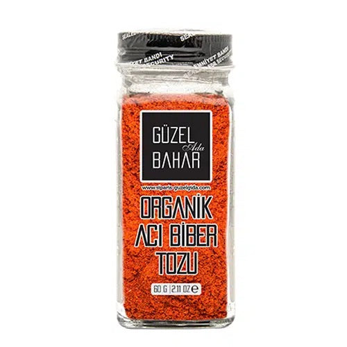 GÜZEL BAHAR Organik Acı Chili Kırmızı Biber Tozu 60 g