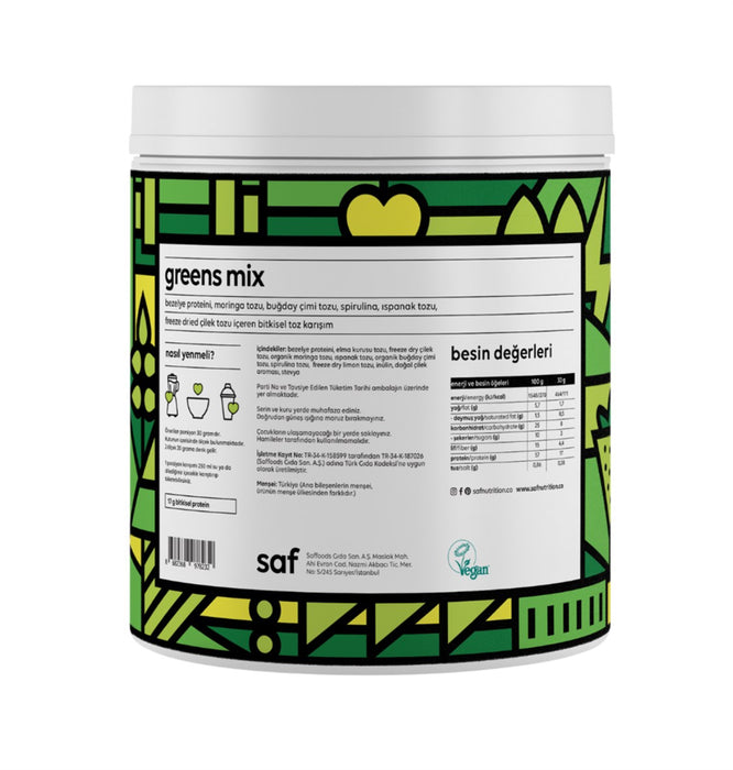 SAF Protein Superfood Greens Mix 360 g