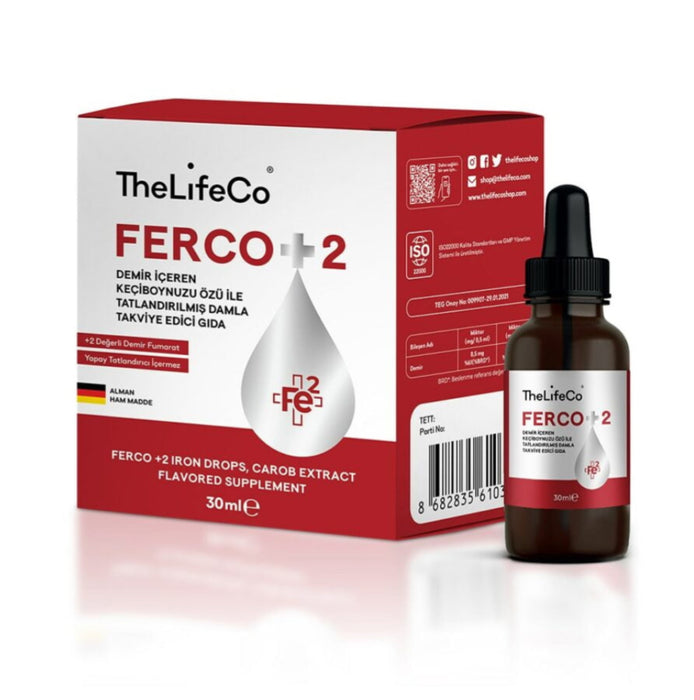 THE LIFECO Ferco +2 Değerlikli Demir Damlası 30 ml