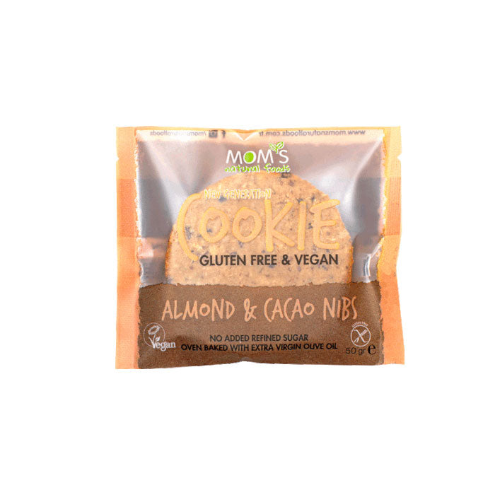 MOM'S Glutensiz Cookie Almond & Cacao Nibs 50 g