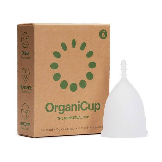 OrganiCup Model A regl kabı ve kutusu